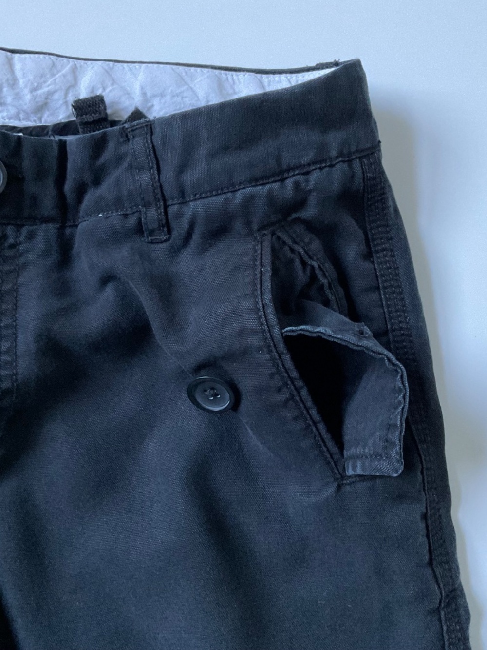 Gap Womens Cropped Pants Sz 4 Black Utility Modern Clean Girl Streetwear Chino - Picture 9 of 13